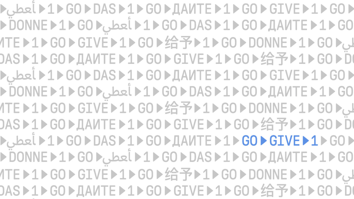 go give one in many languages